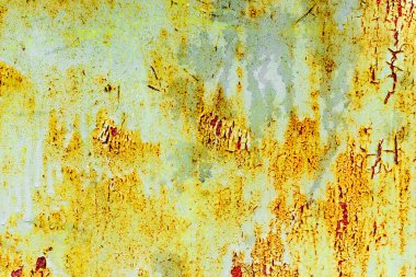 Çatlakları ve çizikleri olan metal bir duvarın dokusu arka plan olarak kullanılabilir.