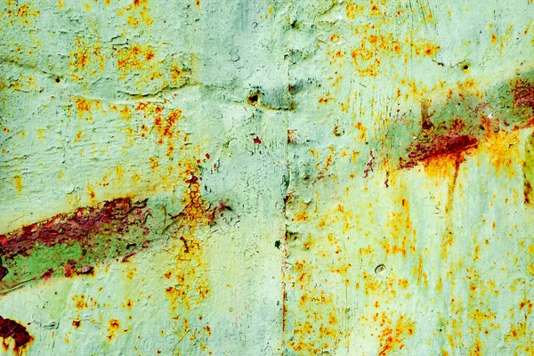 Çatlakları Çizikleri Olan Metal Bir Duvarın Dokusu Arka Plan Olarak — Stok fotoğraf