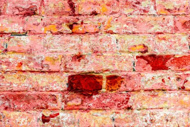 Doku, tuğla, duvar, arka plan olarak kullanılabilir. Çizik ve çatlaklarla tuğla dokusu