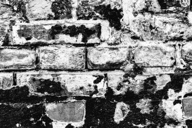 Doku, tuğla, duvar, arka plan olarak kullanılabilir. Çizik ve çatlaklarla tuğla dokusu