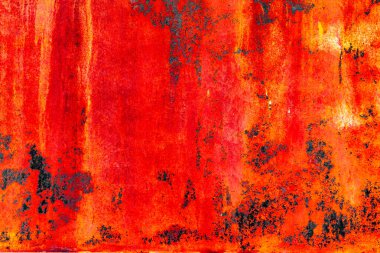 Çatlakları ve çizikleri olan metal bir duvarın dokusu arka plan olarak kullanılabilir.