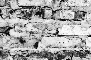 Doku, tuğla, duvar, arka plan olarak kullanılabilir. Çizik ve çatlaklarla tuğla dokusu