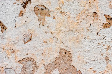Doku, duvar, beton, arka plan olarak kullanılabilir. Çizik ve çatlaklarla dolu bir duvar parçası.