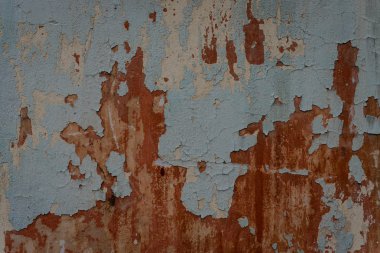 Doku, duvar, beton, arka plan olarak kullanılabilir. Çizik ve çatlaklarla dolu bir duvar parçası.