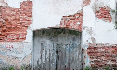 Tuğla doku çatlaklar ve çizikler ile arka plan olarak kullanılabilir