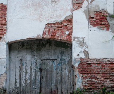 Tuğla doku çatlaklar ve çizikler ile arka plan olarak kullanılabilir