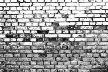 Doku. Tuğla. Duvar. Attritions ve çatlaklar bir arka plan