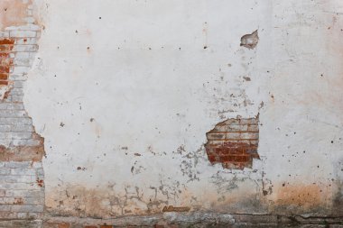 Tuğla doku çizikler ve çatlaklar ile