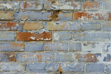 Tuğla doku çizikler ve çatlaklar ile