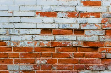 Tuğla doku çizikler ve çatlaklar ile