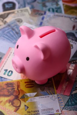 Paper money, banknotes of different countries in several denominations as a business background. Paper money and cash as a financial background for your design.