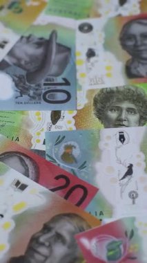 Avustralya parası, nakit, iş, mali ve vergi konuları için banknotlar. Avustralya parası