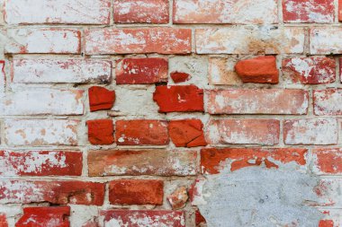 Tuğla doku çizikler ve çatlaklar ile