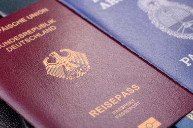 Alman pasaportu, Alman seyahat belgesi, sınır kapısı, iş amaçlı.