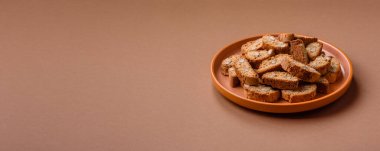 Italian cantuccini cookies with almonds, a sweet biscuit dessert. Cantuccini cookies as a food backdrop for your design