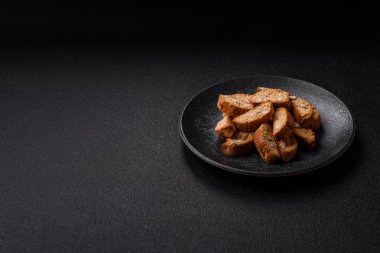 Italian cantuccini cookies with almonds, a sweet biscuit dessert. Cantuccini cookies as a food backdrop for your design