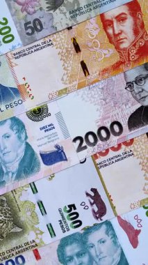 Arjantin kağıt parası, döviz veya seyahat için para birimi olarak peso banknotlar. Arjantin parası