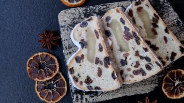 Stollen, kış tatili için bir Alman Noel pastası. Gıda geçmişi olarak çalınmış.