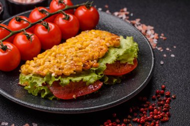 Meksika mısırlı tortilla taco, ton balığı, tavuk ya da sığır eti. Tasarımınız için yemek arkaplanı olarak mısır tacoları