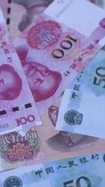 Nakit, kağıt yuan banknotları, ticari işlemler, finansal geçmiş. Yuan banknotları