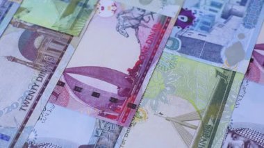 Bahçe kağıdı parası, para birimi olarak dinar banknotları takas ya da seyahat için. Bahreyn parası bir iş geçmişi olarak