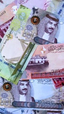 Bahçe kağıdı parası, para birimi olarak dinar banknotları takas ya da seyahat için. Bahreyn parası bir iş geçmişi olarak