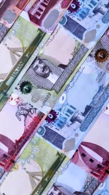 Bahçe kağıdı parası, para birimi olarak dinar banknotları takas ya da seyahat için. Bahreyn parası bir iş geçmişi olarak