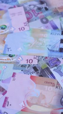 Kuveyt kağıt parası, para birimi olarak dinar banknotları takas veya seyahat için. İş geçmişi olarak Kuveyt parası