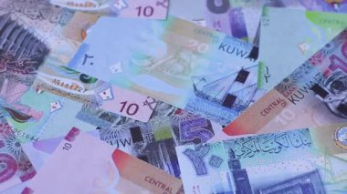 Kuveyt kağıt parası, para birimi olarak dinar banknotları takas veya seyahat için. İş geçmişi olarak Kuveyt parası