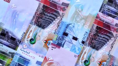 Kuveyt kağıt parası, para birimi olarak dinar banknotları takas veya seyahat için. İş geçmişi olarak Kuveyt parası