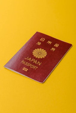 Seyahat etmek, uçmak ve iş yapmak için Japon pasaportu. Japonya belgesi, sınırı geçmek için kimlik