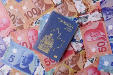 Kanada pasaportu, uluslararası seyahat ve tatil için Kanada vizesi. Tasarımınız için Kanada pasaportu