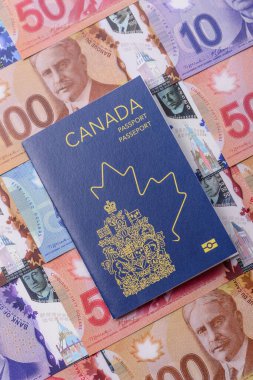 Kanada pasaportu, uluslararası seyahat ve tatil için Kanada vizesi. Tasarımınız için Kanada pasaportu