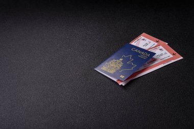 Kanada pasaportu, uluslararası seyahat ve tatil için Kanada vizesi. Tasarımınız için Kanada pasaportu