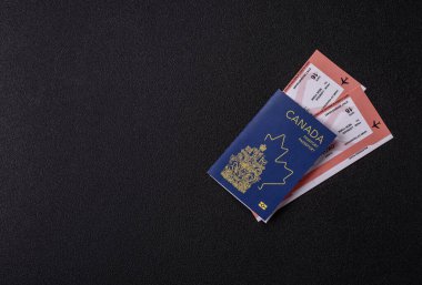 Kanada pasaportu, uluslararası seyahat ve tatil için Kanada vizesi. Tasarımınız için Kanada pasaportu