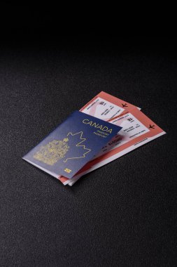 Kanada pasaportu, uluslararası seyahat ve tatil için Kanada vizesi. Tasarımınız için Kanada pasaportu