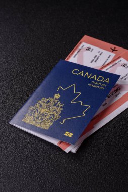 Kanada pasaportu, uluslararası seyahat ve tatil için Kanada vizesi. Tasarımınız için Kanada pasaportu