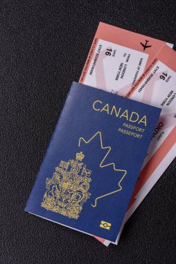 Kanada pasaportu, uluslararası seyahat ve tatil için Kanada vizesi. Tasarımınız için Kanada pasaportu