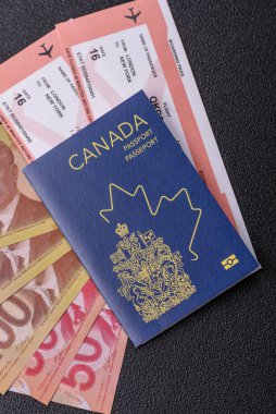 Kanada pasaportu, uluslararası seyahat ve tatil için Kanada vizesi. Tasarımınız için Kanada pasaportu