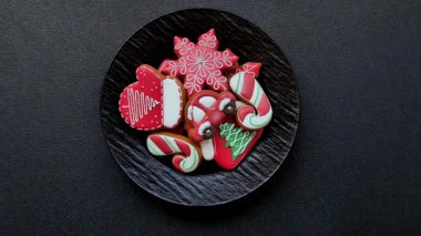 Zencefilli çörek, Noel kurabiyeleri ve bayram süsleri. Noel zencefilli ekmeği tasarımınız için bir zemin