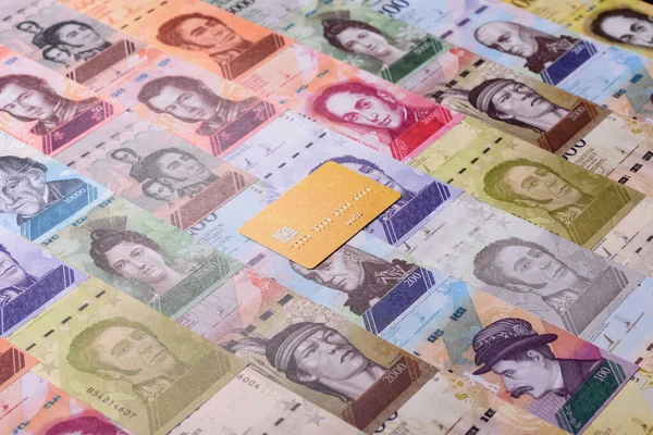 Bir terminal ya da internet üzerinden ulaşılamayan nakit ödemeler için bir kredi kartı. Finansal geçmiş için kredi kartı