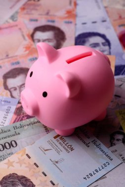 Bir domuz kumbarası depolama, biriktirme ve finansal kaynaklar biriktirme konsepti olarak kullanılıyor. Tasarımınız için bir kumbara.