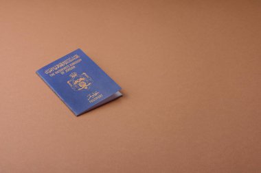 Ürdün pasaportu, uluslararası seyahat ve tatil için Ürdün vizesi. Tasarımınız için arka plan olarak Ürdün pasaportu