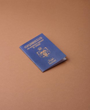Ürdün pasaportu, uluslararası seyahat ve tatil için Ürdün vizesi. Tasarımınız için arka plan olarak Ürdün pasaportu