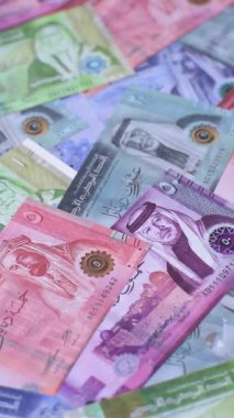 Ürdün parası, Ürdün dinarı para birimi, çeşitli mezheplerin banknotları, finansal işlemler. Ürdün parası, tasarımın için finansal bir fon olarak dinar.