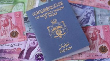 Ürdün pasaportu, uluslararası seyahat ve tatil için Ürdün vizesi. Tasarımınız için arka plan olarak Ürdün pasaportu