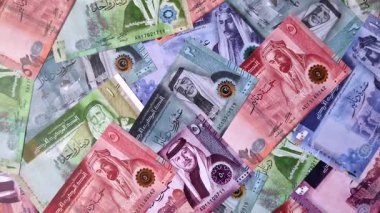 Ürdün parası, Ürdün dinarı para birimi, çeşitli mezheplerin banknotları, finansal işlemler. Ürdün parası, tasarımın için finansal bir fon olarak dinar.