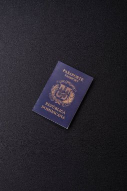 Dominik Cumhuriyeti pasaportu, uluslararası seyahat ve tatil vizesi. Tasarımınız için Dominik pasaportu