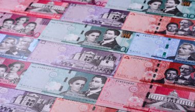 Dominik Cumhuriyeti parası, peso para birimi, çeşitli mezheplerin banknotları, finansal işlemler. Dominik parası, senin tasarımının finansal geçmişi olarak peso.