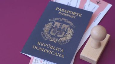 Dominik Cumhuriyeti pasaportu, uluslararası seyahat ve tatil vizesi. Tasarımınız için Dominik pasaportu